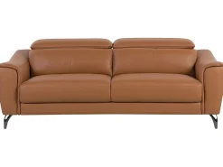 Best Sofa dla 3 osób NARWIK Skóra naturalna Złoty brąz Kolekcje Sof|Sofy Skórzane