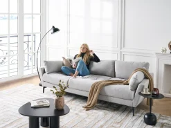 Online Sofa dla 4 osób NENOLA Szary Sofy Tapicerowane|Wszystkie Sofy