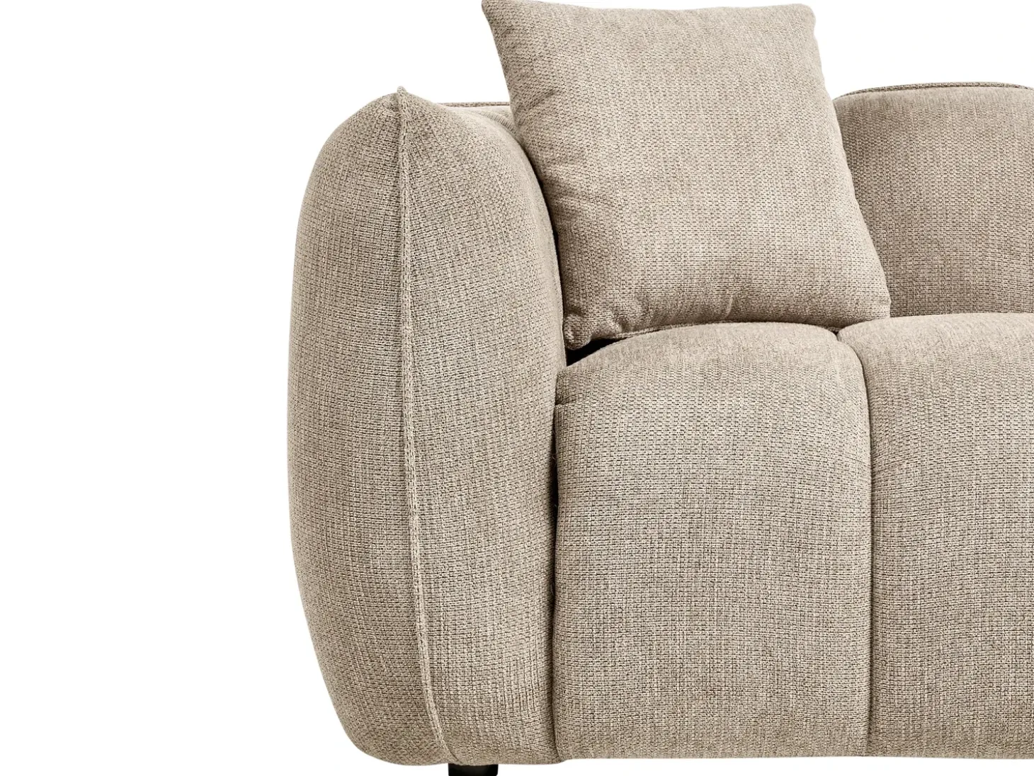 Online Sofa dla 2 osób NESS Beżowoszary Sofy Tapicerowane|Sofy Dwuosobowe