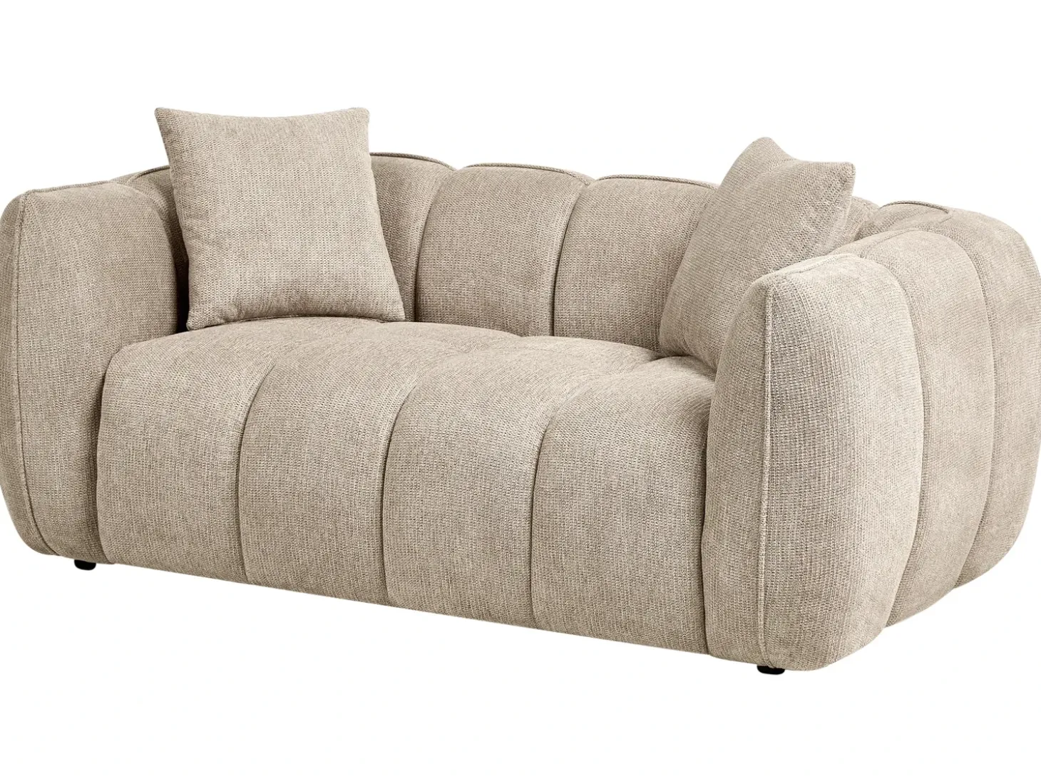 Online Sofa dla 2 osób NESS Beżowoszary Sofy Tapicerowane|Sofy Dwuosobowe