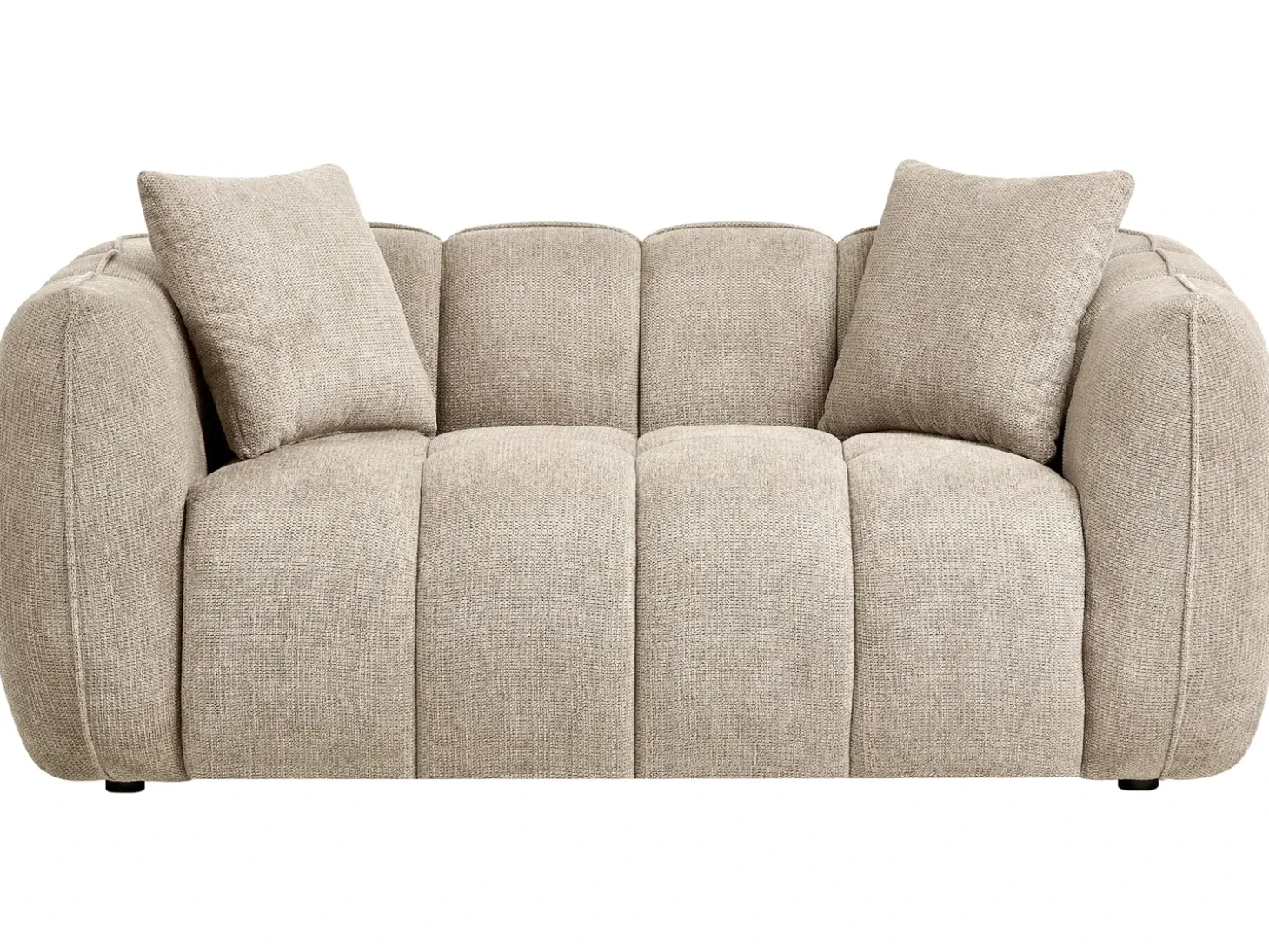 Online Sofa dla 2 osób NESS Beżowoszary Sofy Tapicerowane|Sofy Dwuosobowe
