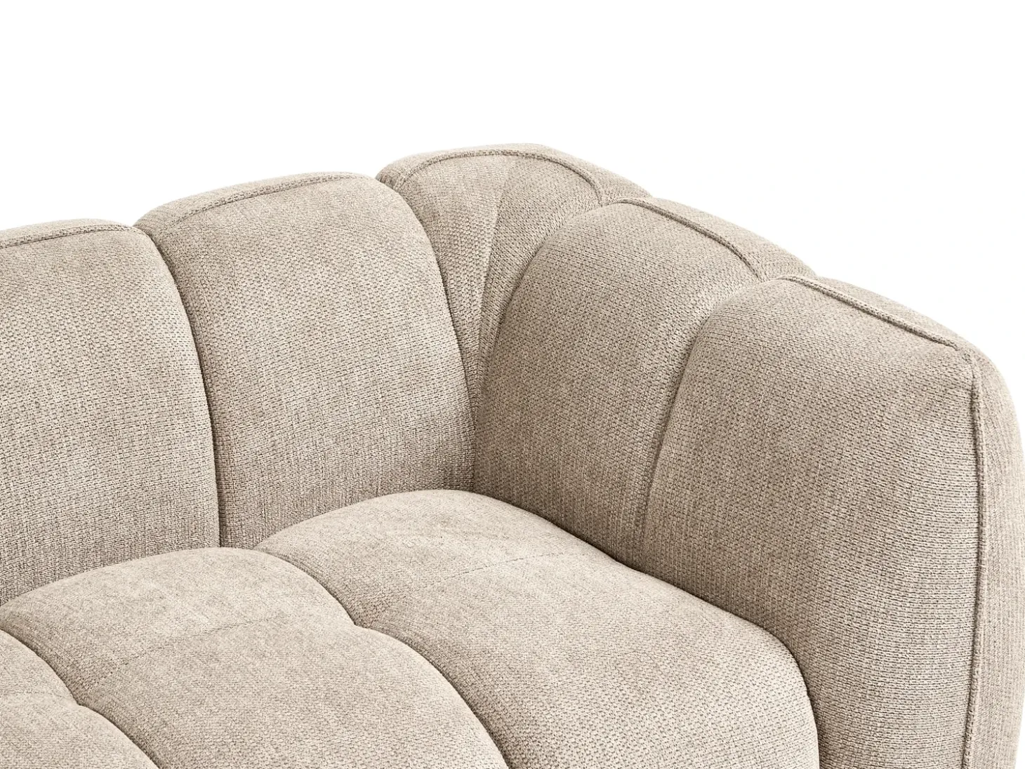 Online Sofa dla 2 osób NESS Beżowoszary Sofy Tapicerowane|Sofy Dwuosobowe