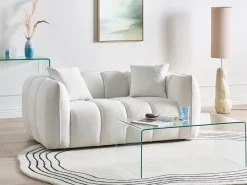 Best Sofa dla 2 osób NESS Złamana biel Sofy Tapicerowane|Sofy Dwuosobowe