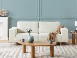 Best Sofa dla 3 osób NIVALA Boucle Złamana biel Sofy Tapicerowane|Wszystkie Sofy