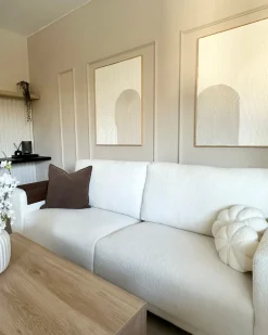 Best Sofa dla 3 osób NIVALA Boucle Złamana biel Sofy Tapicerowane|Wszystkie Sofy