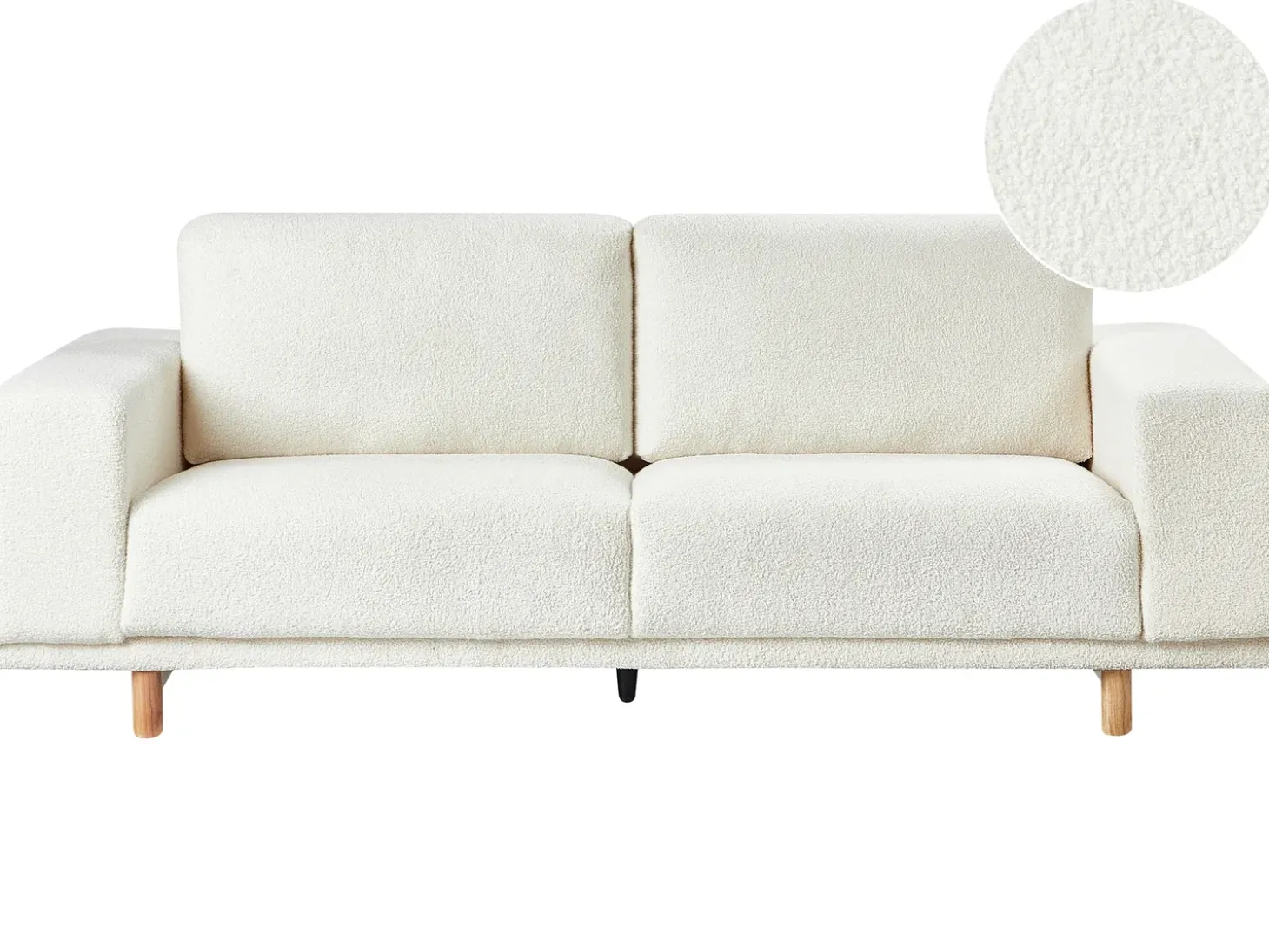 Best Sofa dla 3 osób NIVALA Boucle Złamana biel Sofy Tapicerowane|Wszystkie Sofy