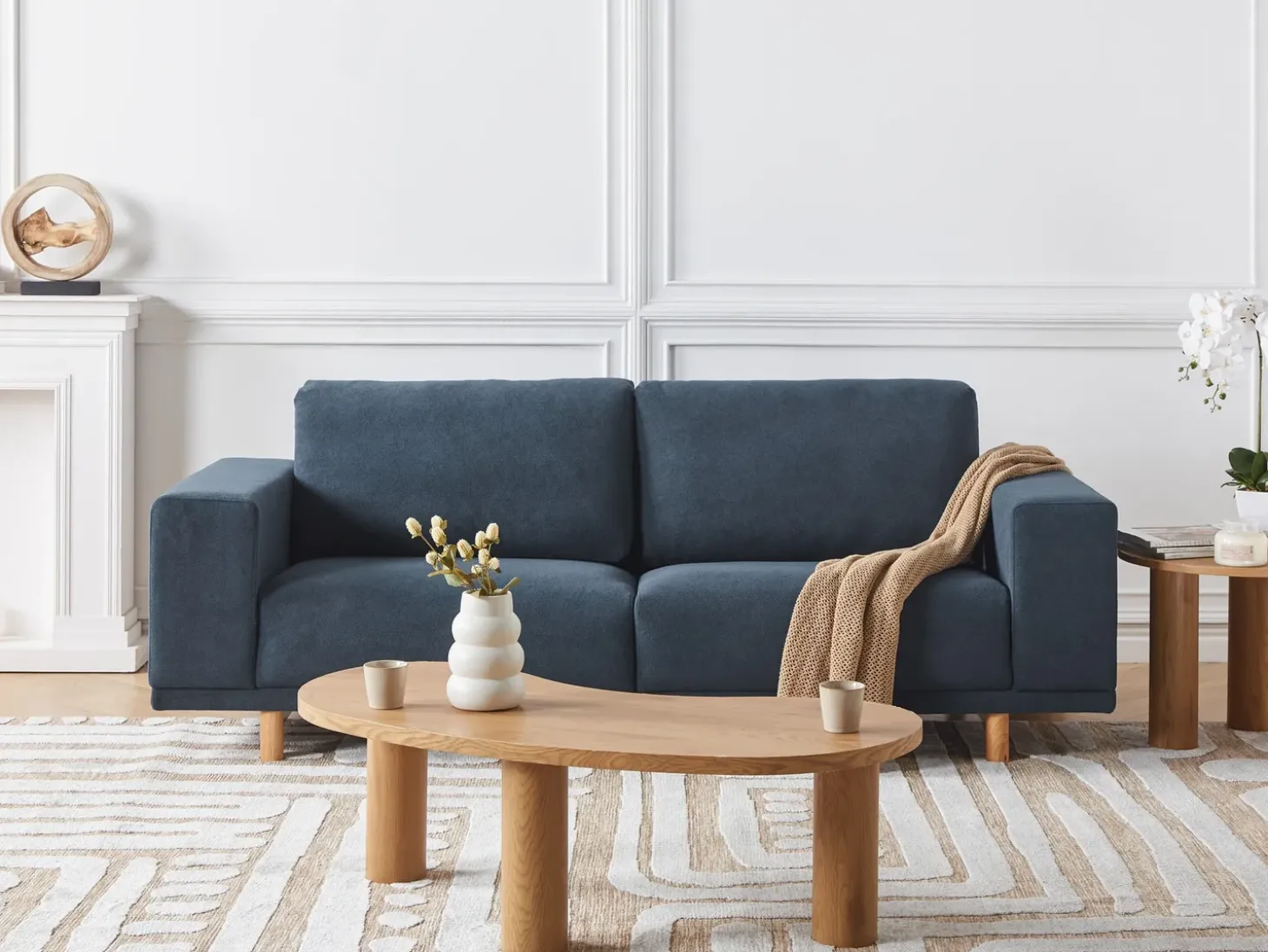 Sofa dla 3 osób NIVALA Ciemno Sofy Tapicerowane|Wszystkie Sofy