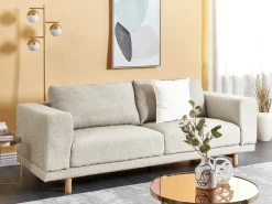 Discount Sofa dla 3 osób NIVALA Jasno Sofy Tapicerowane|Wszystkie Sofy