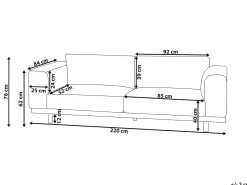 Discount Sofa dla 3 osób NIVALA Jasno Sofy Tapicerowane|Wszystkie Sofy