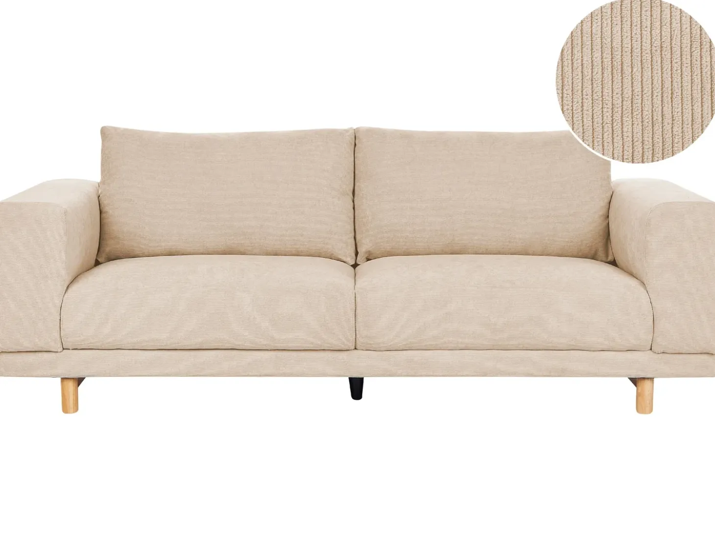 Sofa dla 3 osób NIVALA Sztruks Sofy Tapicerowane|Wszystkie Sofy