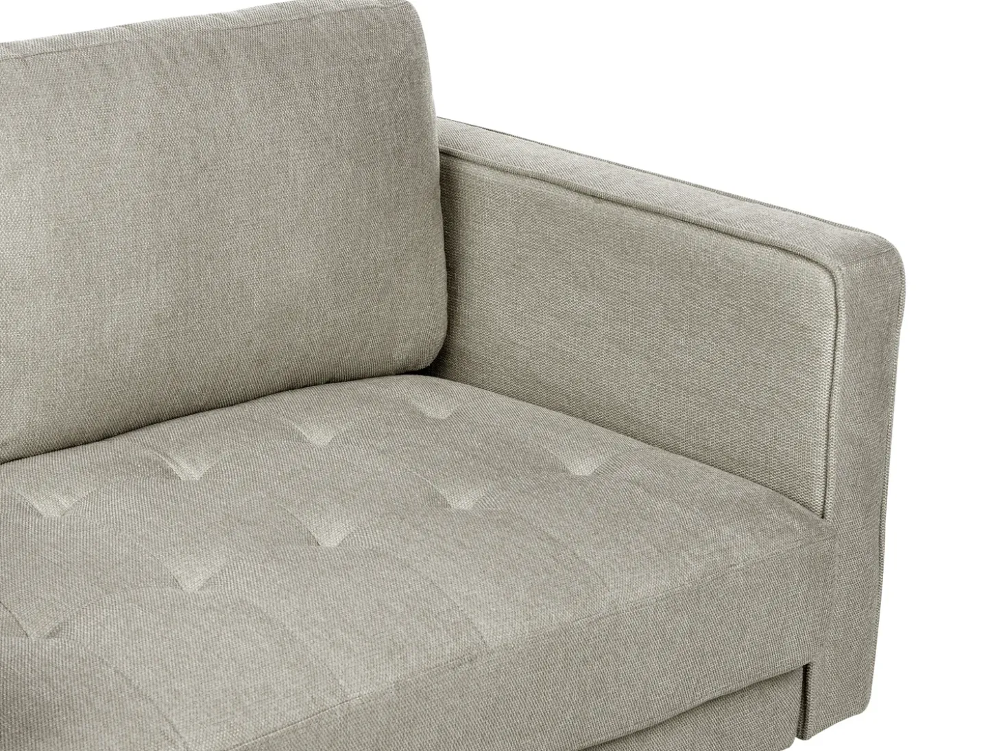 Outlet Sofa dla 2 osób NURMO Beżowoszary Sofy Tapicerowane|Sofy Dwuosobowe