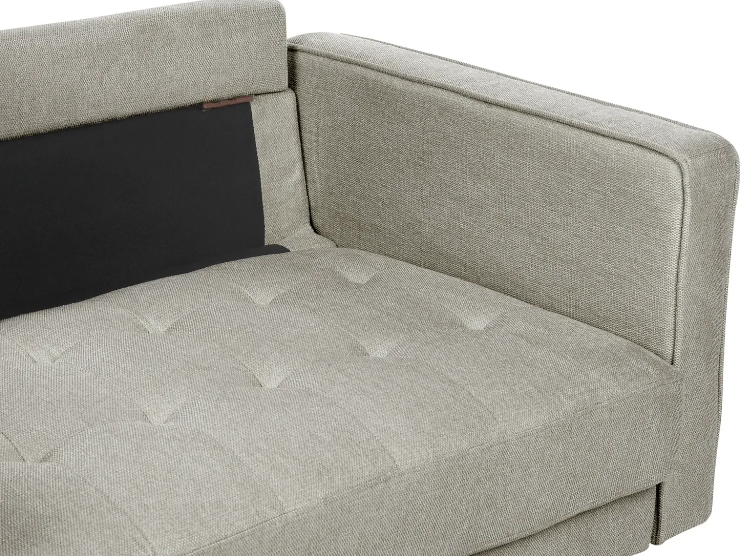 Outlet Sofa dla 2 osób NURMO Beżowoszary Sofy Tapicerowane|Sofy Dwuosobowe