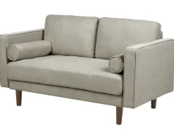 Outlet Sofa dla 2 osób NURMO Beżowoszary Sofy Tapicerowane|Sofy Dwuosobowe