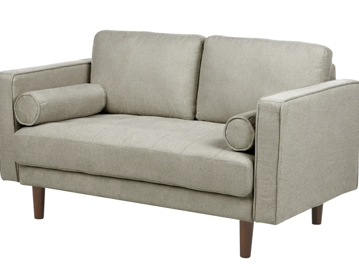 Outlet Sofa dla 2 osób NURMO Beżowoszary Sofy Tapicerowane|Sofy Dwuosobowe