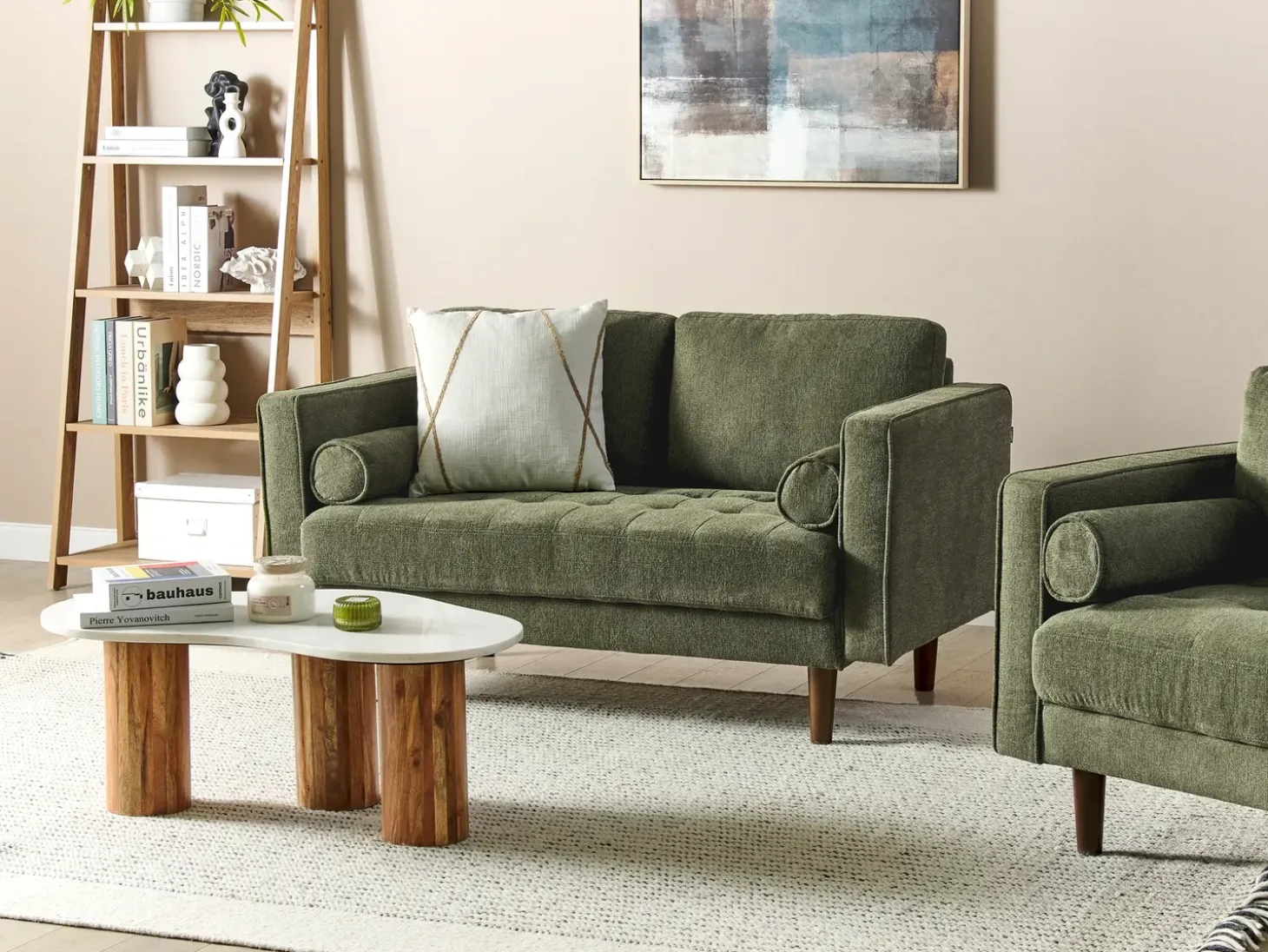 Hot Sofa dla 2 osób NURMO Ciemnozielony Sofy Tapicerowane|Sofy Dwuosobowe