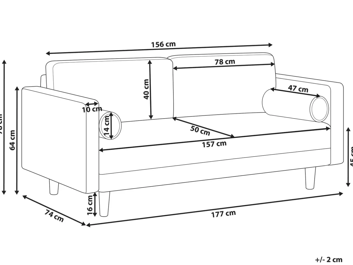 Clearance Sofa dla 3 osób NURMO Jasnobeżowy Sofy Tapicerowane|Kolekcje Sof