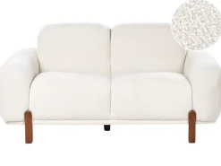 Online Sofa dla 2 osób ODNES Boucle Biały Sofy Tapicerowane|Sofy Dwuosobowe