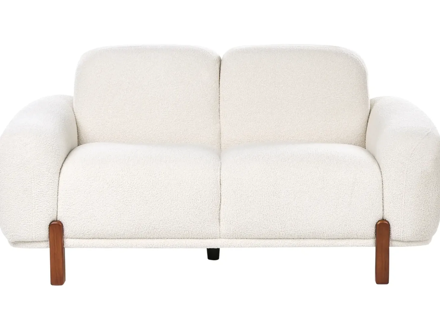 Online Sofa dla 2 osób ODNES Boucle Biały Sofy Tapicerowane|Sofy Dwuosobowe