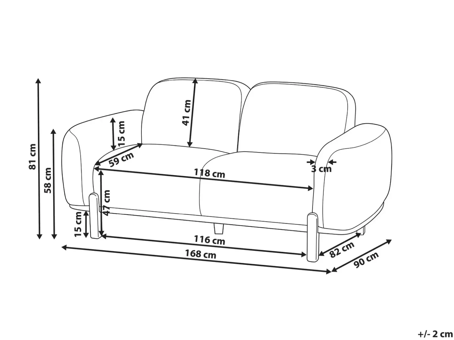Online Sofa dla 2 osób ODNES Boucle Biały Sofy Tapicerowane|Sofy Dwuosobowe