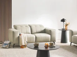 Discount Sofa dla 2 osób OMMEL Jasnobeżowy Sofy Tapicerowane|Sofy Dwuosobowe