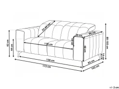 Discount Sofa dla 2 osób OMMEL Jasnobeżowy Sofy Tapicerowane|Sofy Dwuosobowe