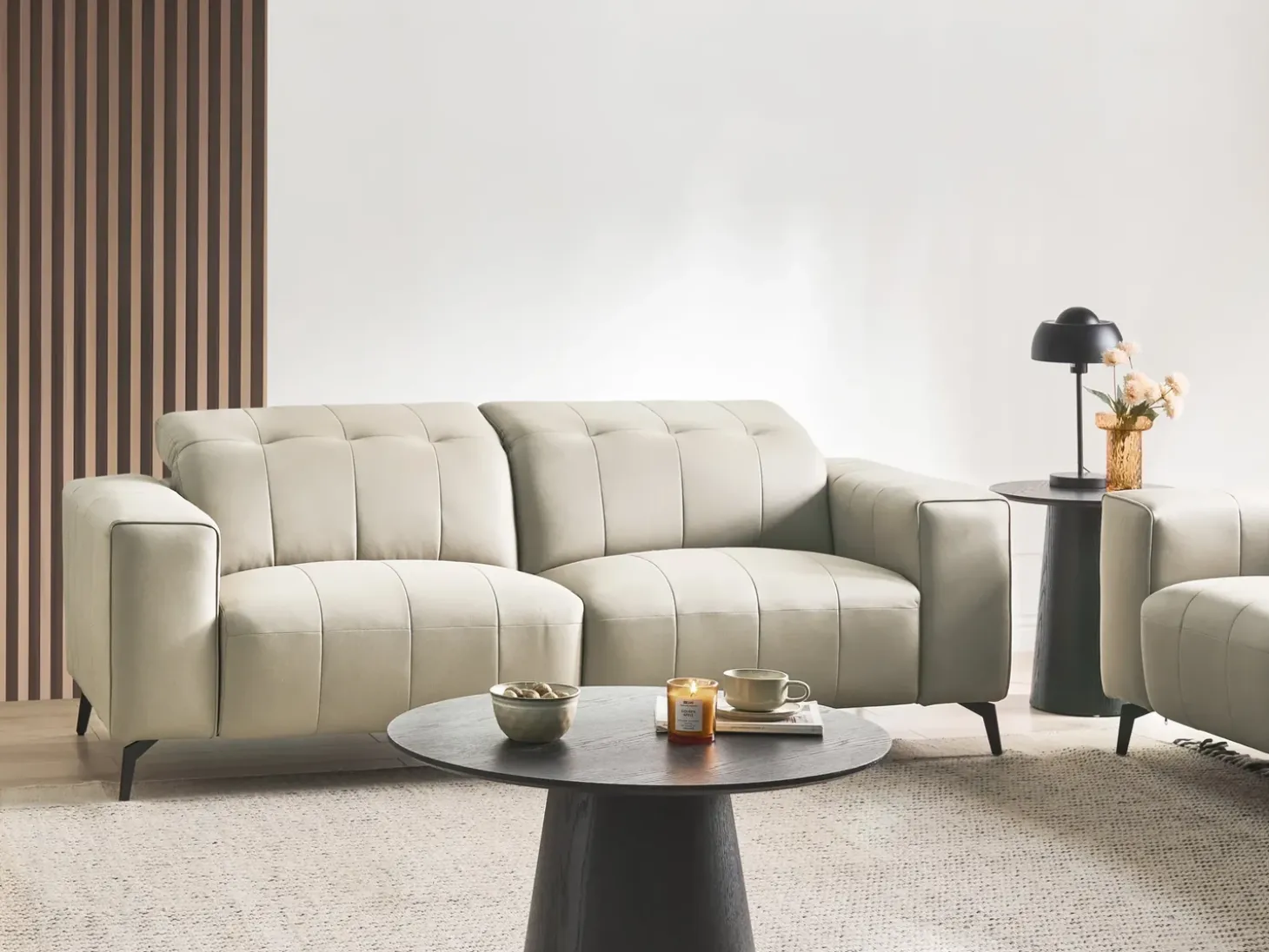 Hot Sofa dla 3 osób OMMEL Jasnobeżowy Sofy Tapicerowane|Kolekcje Sof