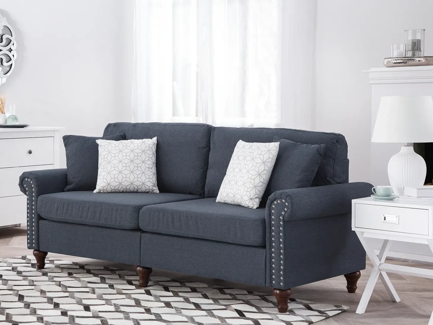 Sale Sofa dla 3 osób OTRA Ciemnoszary Sofy Tapicerowane|Kolekcje Sof