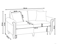 Best Sofa dla 3 osób OTRA Jasnoszary Sofy Tapicerowane|Kolekcje Sof