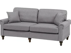 Best Sofa dla 3 osób OTRA Jasnoszary Sofy Tapicerowane|Kolekcje Sof