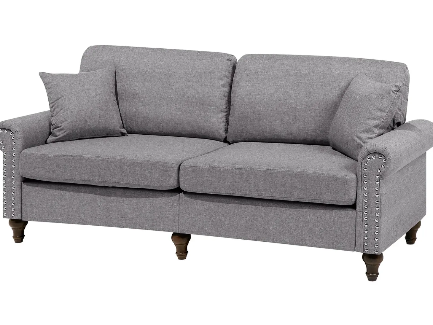 Best Sofa dla 3 osób OTRA Jasnoszary Sofy Tapicerowane|Kolekcje Sof