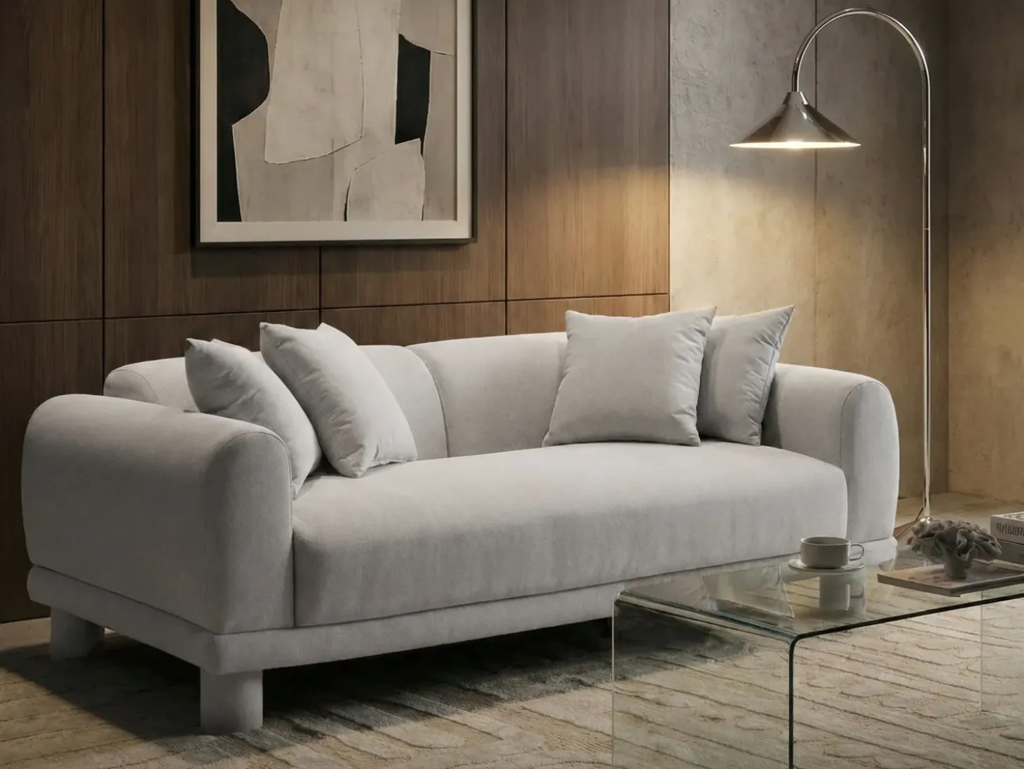 Discount Sofa dla 3 osób PORI Jasno Sofy Tapicerowane|Wszystkie Sofy
