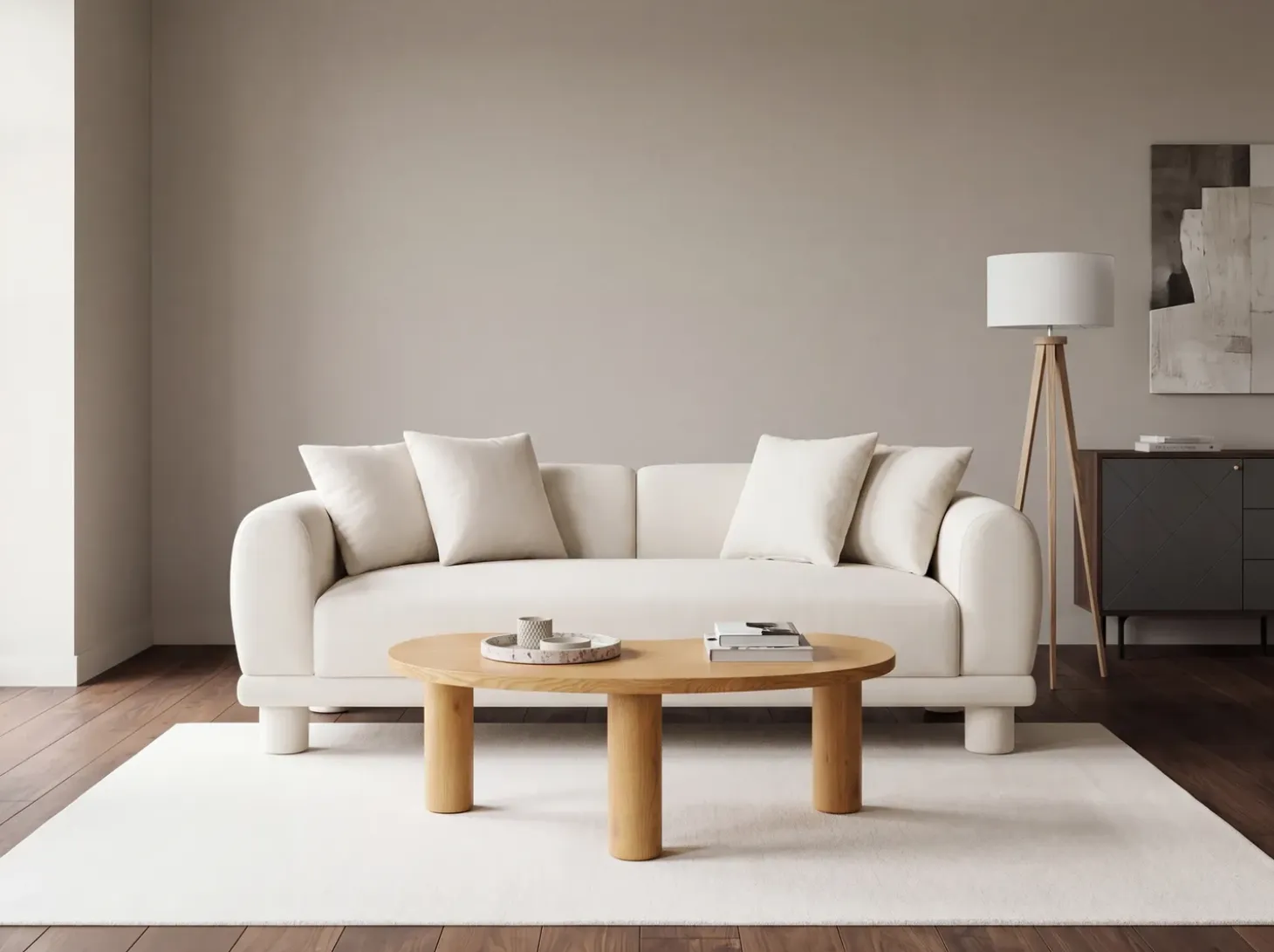 Best Sofa dla 3 osób PORI Złamana biel Sofy Tapicerowane|Wszystkie Sofy