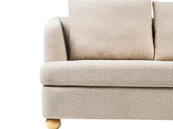 Sale Sofa dla 2 osób RATTVIK Boucle Beżowy Sofy Tapicerowane|Sofy Dwuosobowe