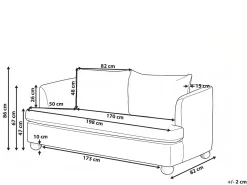 Outlet Sofa dla 3 osób RATTVIK Boucle Złamana biel Sofy Tapicerowane|Kolekcje Sof