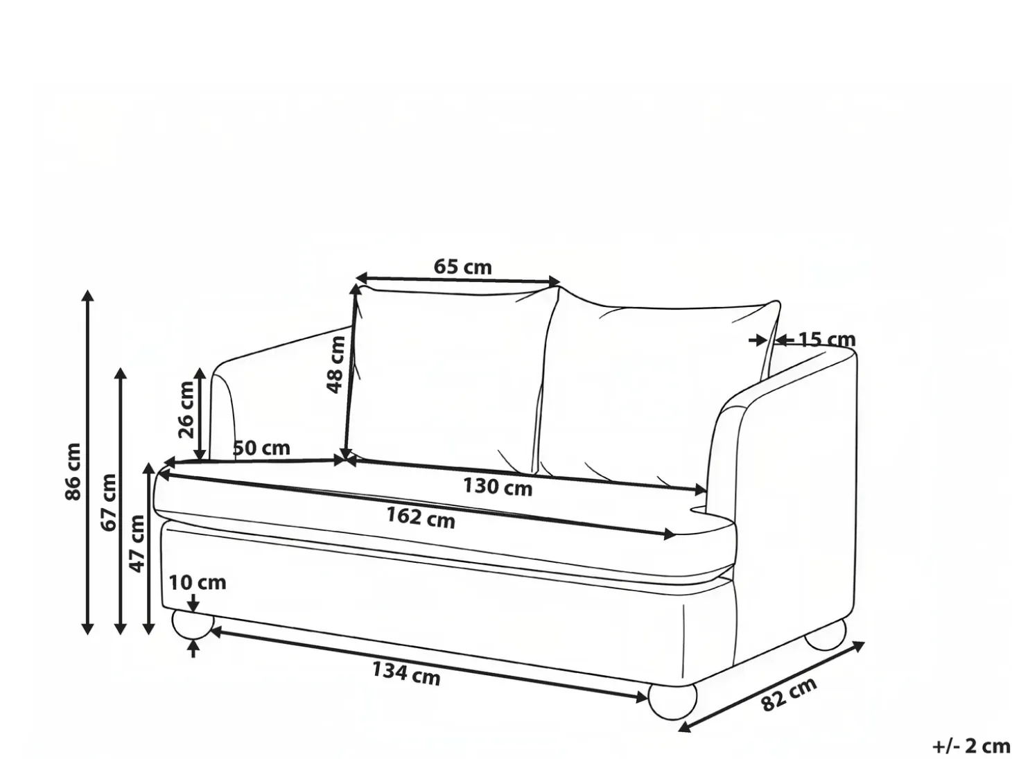 Online Sofa dla 2 osób RATTVIK Szenil Sofy Tapicerowane|Sofy Dwuosobowe