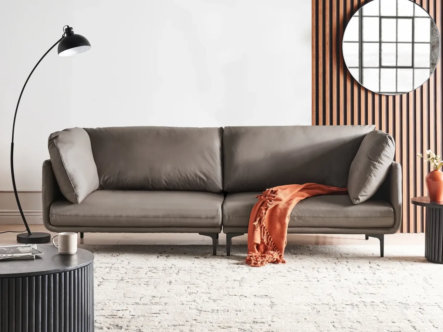 Sale Sofa dla 3 osób REVSNES Brązowy Sofy Tapicerowane|Wszystkie Sofy