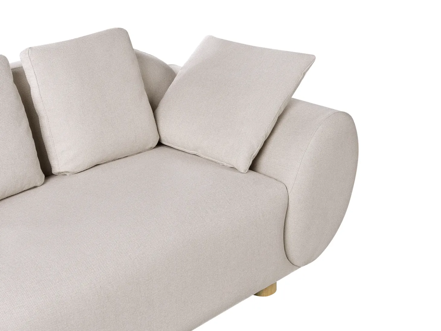Outlet Sofa dla 2 osób RINGEL Jasnobeżowy Sofy Tapicerowane|Sofy Dwuosobowe
