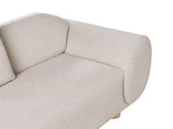 Outlet Sofa dla 2 osób RINGEL Jasnobeżowy Sofy Tapicerowane|Sofy Dwuosobowe