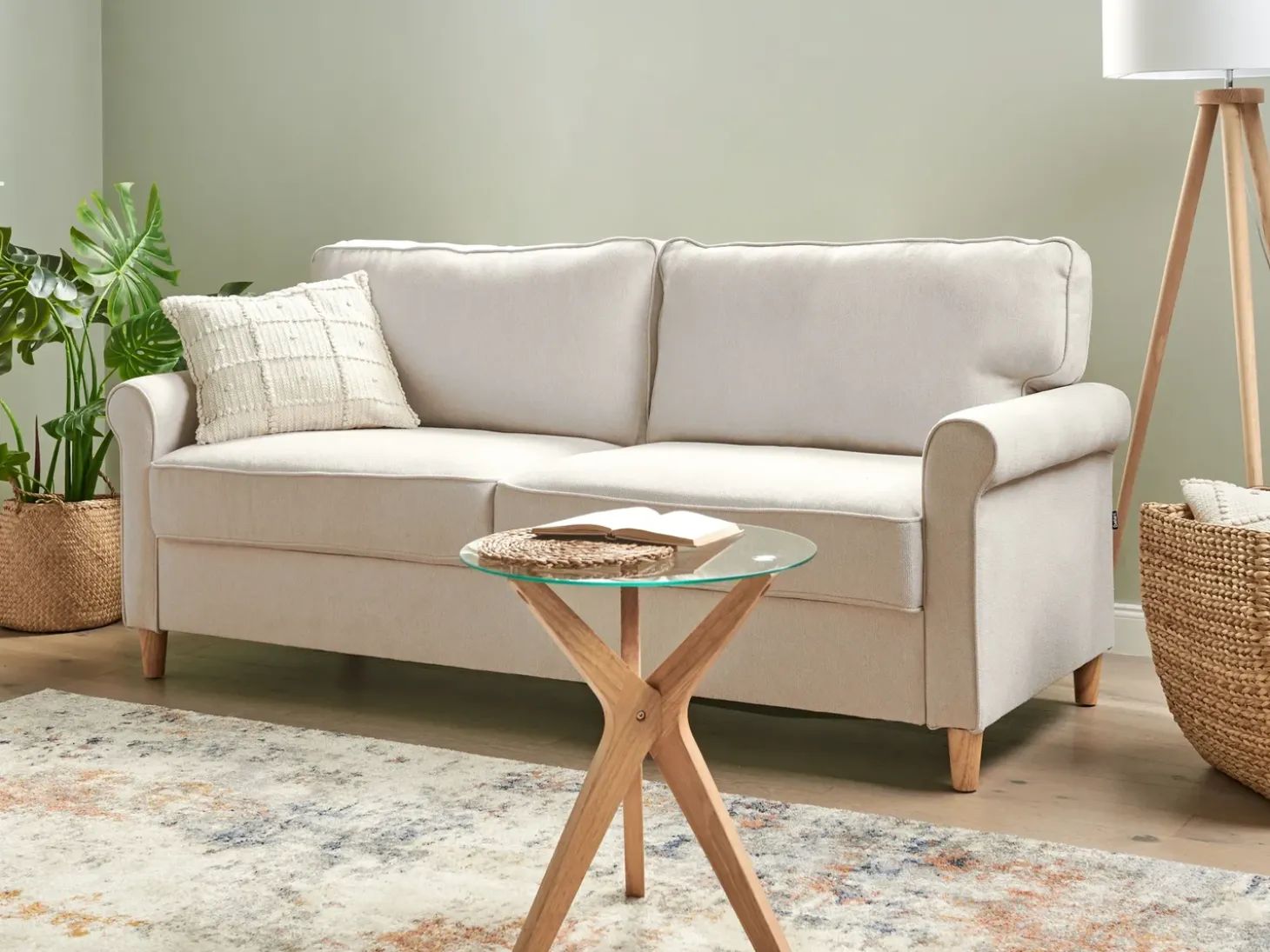 Sale Sofa dla 3 osób RONNEBY Beżowy Sofy Tapicerowane|Kolekcje Sof