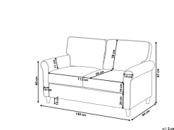 Outlet Sofa dla 2 osób RONNEBY Jasno Sofy Tapicerowane|Sofy Dwuosobowe