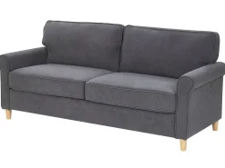 Best Sofa dla 3 osób RONNEBY Welur Ciemnoszary Sofy Tapicerowane|Kolekcje Sof