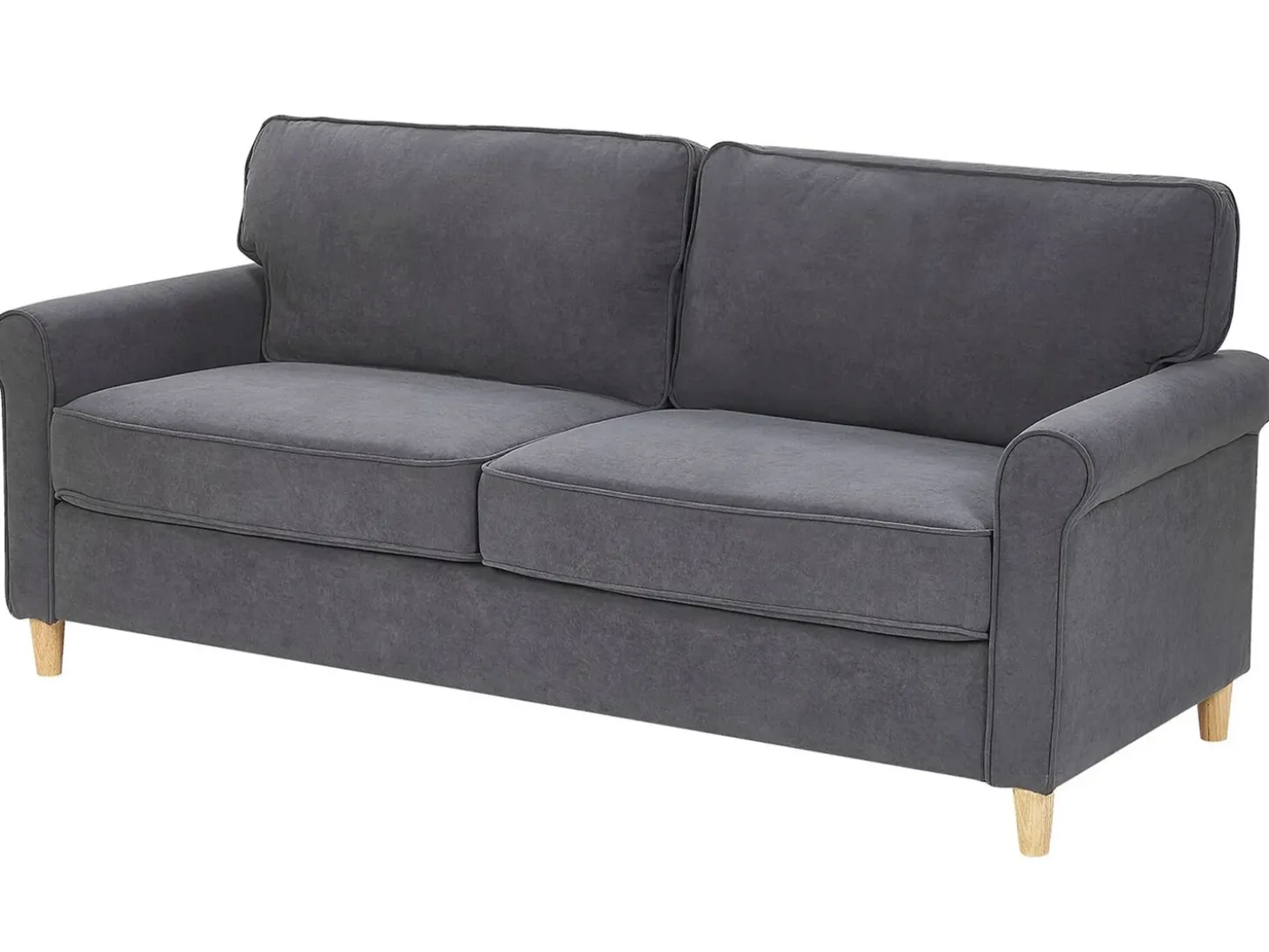 Best Sofa dla 3 osób RONNEBY Welur Ciemnoszary Sofy Tapicerowane|Kolekcje Sof