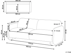 Sofa dla 3 osób SALAND Sofy Tapicerowane|Kolekcje Sof