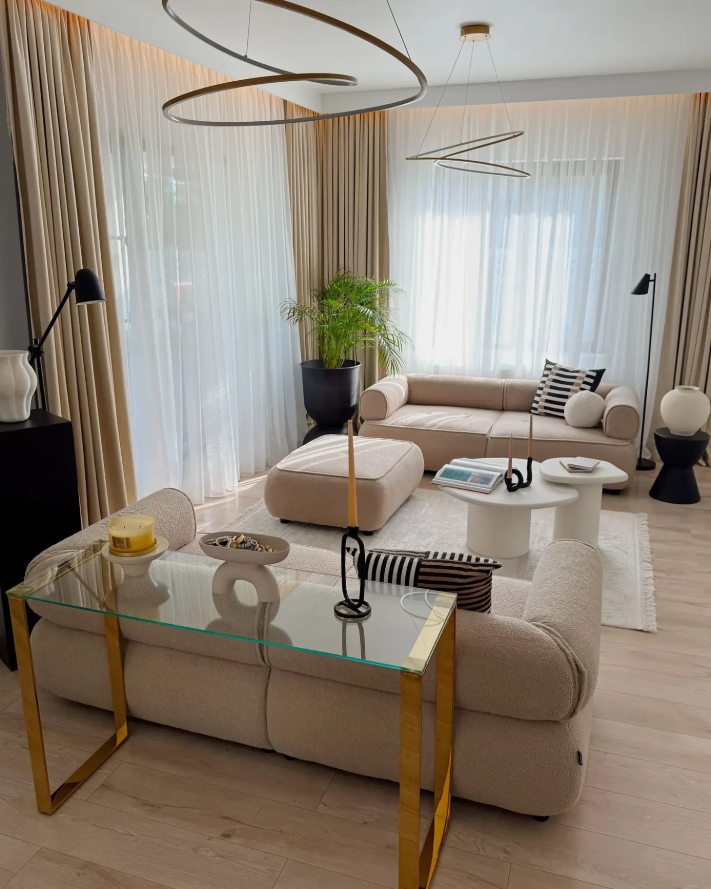 Clearance Sofa dla 3 osób SALLA Boucle Beżowy Sofy Tapicerowane|Kolekcje Sof