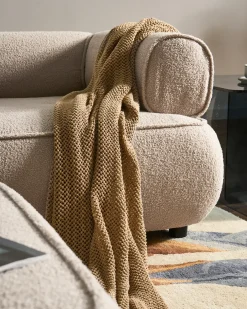 Clearance Sofa dla 3 osób SALLA Boucle Beżowy Sofy Tapicerowane|Kolekcje Sof