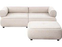 Online Sofa dla 3 osób SALLA Boucle Beżowy z otomaną Sofy Tapicerowane|Kolekcje Sof