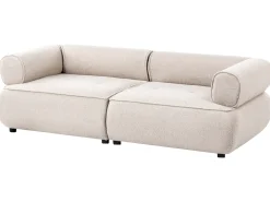 Online Sofa dla 3 osób SALLA Boucle Beżowy z otomaną Sofy Tapicerowane|Kolekcje Sof