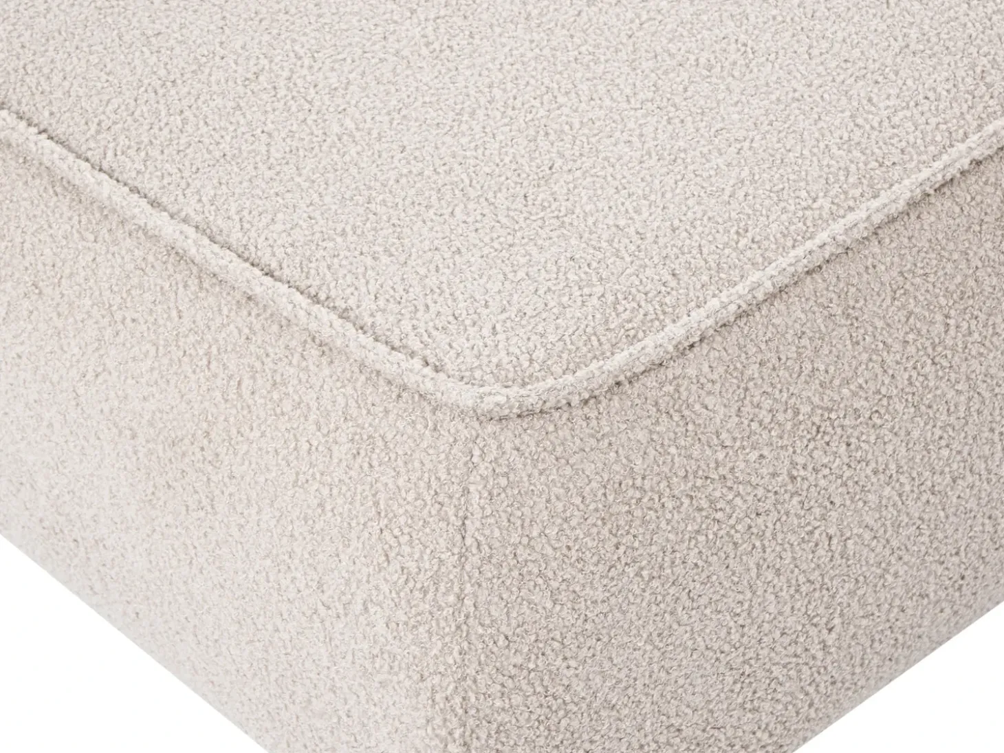 Online Sofa dla 3 osób SALLA Boucle Beżowy z otomaną Sofy Tapicerowane|Kolekcje Sof