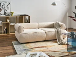 Best Sofa dla 3 osób SALLA Boucle Złamana biel Sofy Tapicerowane|Kolekcje Sof