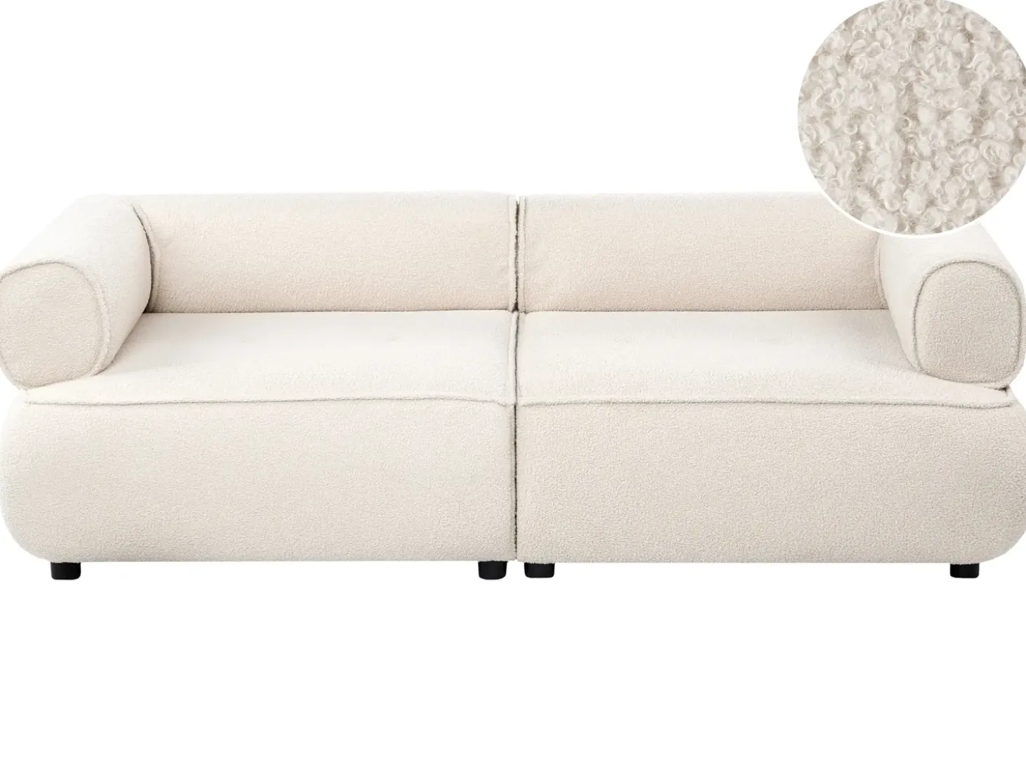 Best Sofa dla 3 osób SALLA Boucle Złamana biel Sofy Tapicerowane|Kolekcje Sof